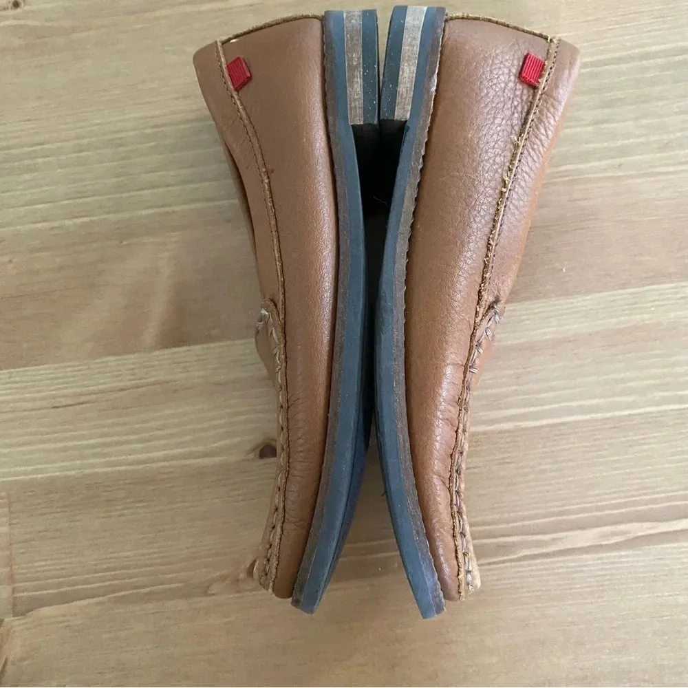 Marc Joseph Kids Slip On Brown Leather Loafers Boat Shoes Sz 11.5 Wedding Preppy